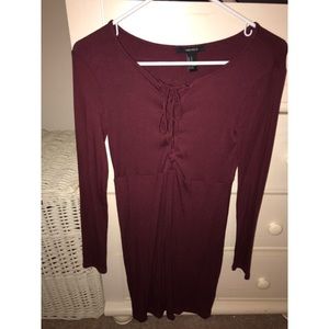 Tight burgundy forever 21 dress